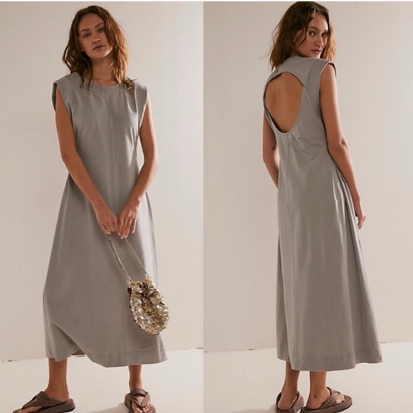 Free People Charcoal Backless Dress, new never worn without tags. - Picture 1 of 9